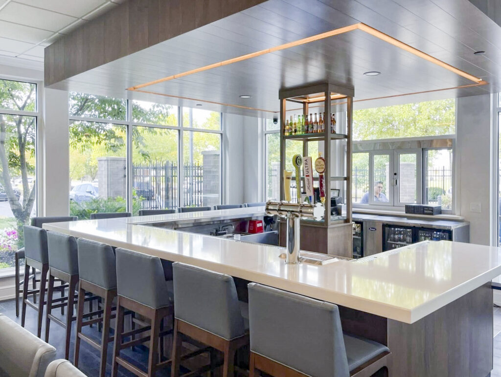 hotel bar and restaurant renovated