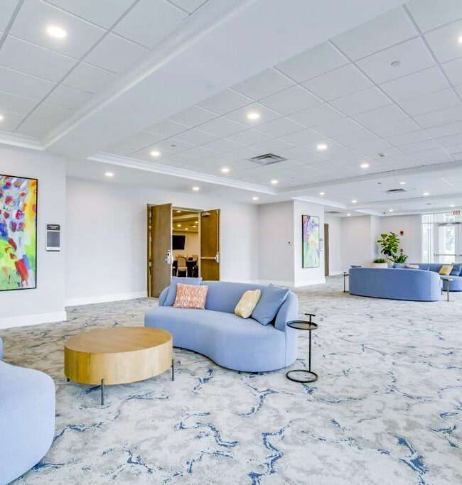 renovated hotel lobby