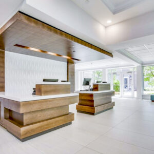 Hotel renovation front desk