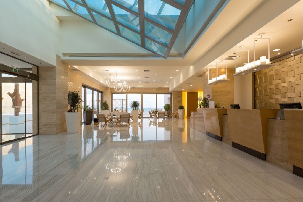 hotel lobby that was renovated