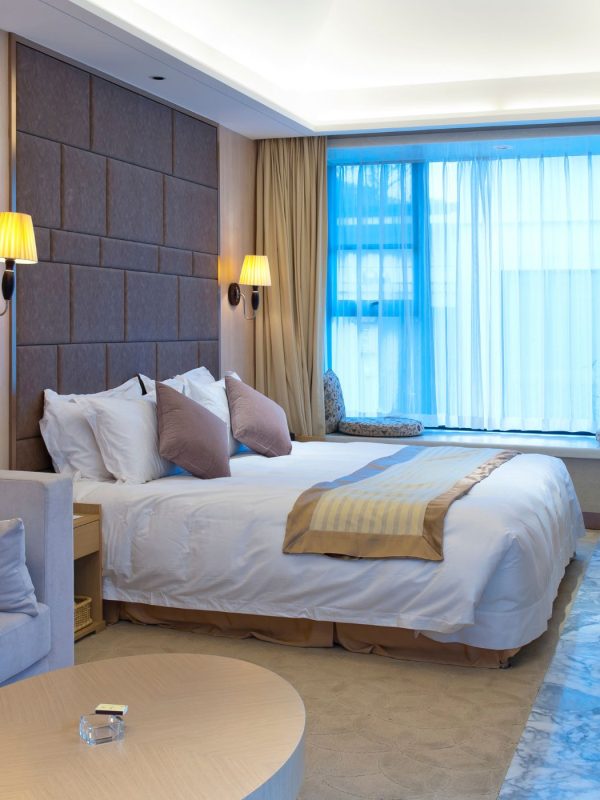 hotel bedroom recently renovated